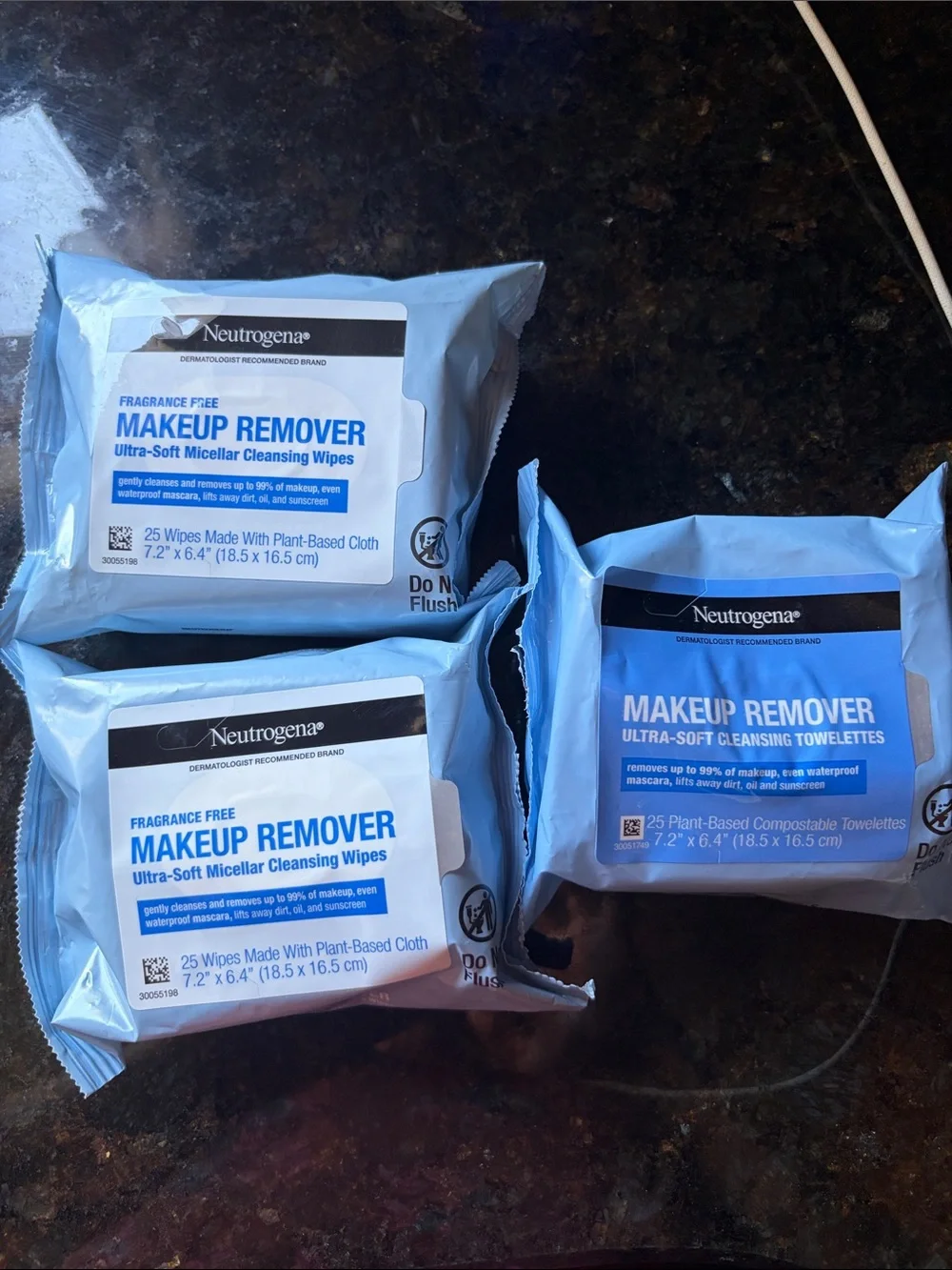 3 Neutrogena Fragrance Free Makeup Remover Wipes